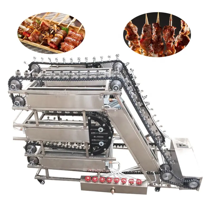 Nieuwe Automatische Kebab Spies Vlees Elektrische Verticale Roterende Grill Barbecue Product Maken Machines Voor Restaurant