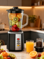 Nouveau mixeur sous vide Jae 1,5 L en verre/plastique 2025, mixeur de table, mixeur à smoothies, mixeur à jus pour la cuisine et la maison