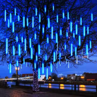Guirlande de lumières LED Meteor Shower 30 50 80 CM Guirlande de décoration étanche AC 110V 220V Outdoor Garden Court Tavern