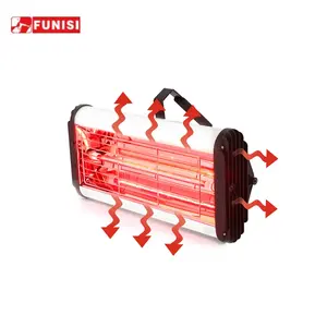 FUNISI Auto Repair Quartz Shortwave Paint Curando Lâmpada 1200W Halogênio Infravermelho Aquecedor Lâmpada Fornecedores