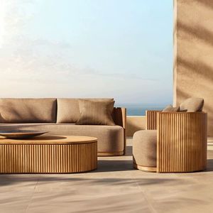 Outdoor Furniture Wooden Garden <b>Waterproof</b> <b>Sets</b> Hotel Outdoor Teak Patio Luxury Garden <b>Set</b> Patio Furniture - Product Image 3