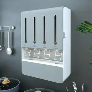 USSE Customized Oil and Vinegar Storage Dispenser Wall Mount Spice Rack Organizer