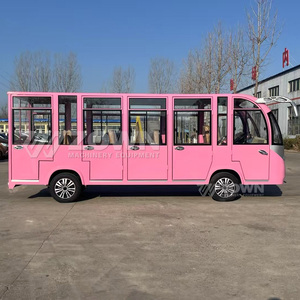 Bus électrique de tourisme entièrement fermé ZOWN rose avec portes entièrement vitrées pour le transport de passagers dans les zones panoramiques - Product Image 2