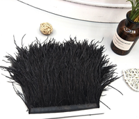 Garniture de plumes d'autruche bon marché teintées de 8 à 10cm pour vêtements et accessoires