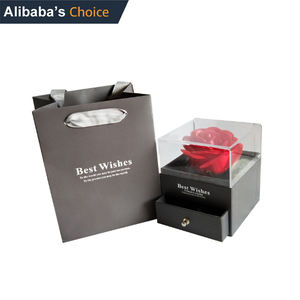 Funda de cristal de flor eterna para Romance, caja de joyería de <span class=keywords><strong>rosa</strong></span> de jabón de La <span class=keywords><strong>Bella</strong></span> <span class=keywords><strong>y</strong></span> La <span class=keywords><strong>Bestia</strong></span>, regalos del Día de la madre para San Valentín, decoración del hogar - Product Image 1