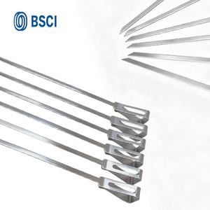 14 pouces en acier inoxydable 4 pièces Camping Portable charbon de bois extérieur Rack <span class=keywords><strong>Set</strong></span> BBQ Griller Kebab Brochettes - Product Image 6