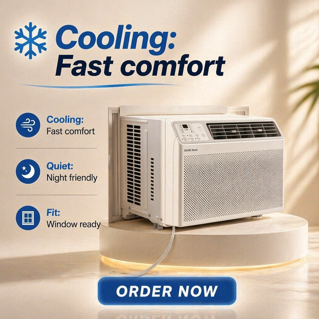 30LINC Bo Yang Window Type Air Conditioner 1HP ECO Energy Saving Sleep Timer Filter Reminder AC Unit
