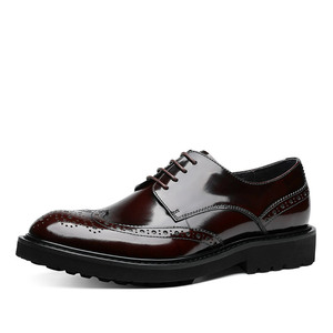 Zapatos de Vestir Casuales Personalizados con Diseño de Punta, Estilo Oxford con Cordones, Suela Plana, Parte Superior de Cuero Genuino, Antideslizantes, para Otoño - Product Image 2