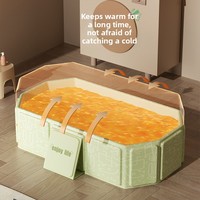 Baignoire bébé Quanqi en PVC, grande taille, pliable, tout-en-un, pour enfants de 0 à 5 ans, nouveau-nés, permettant aux bébés de s'asseoir et de se coucher
