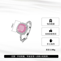 Mode S925 argent Sterling princesse carré zircon cubique bagues de fiançailles pour les femmes anniversaire promesse anneaux pour elle