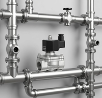 Vanne solénoïde à diaphragme en acier inoxydable SS304 à 2 voies, DC24V normalement fermée, filetage femelle, pour l'irrigation