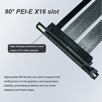 Câble d'extension GPU PCIe 4.0 X16 32 Gbit/s haute vitesse, coudé à 90 degrés, blindé, à âme en cuivre, montage vertical pour serveur ITX