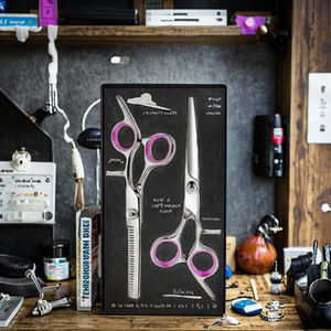 Tijeras de peluquería japonesas CNC Premium de 5,5 pulgadas, tijeras de corte de pelo de peluquero de hoja recta de acero inoxidable - Product Image 2