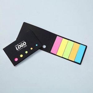 Custom Color Index <b>Sticky</b> Notes Set with Kraft Paper Tabs Repositionable <b>Labels</b> for Office, School, and Promotional Gifts - Product Image 1