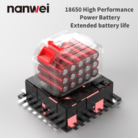 NANWEI Perceuse à glace de haute qualité 21V 13mm Tournevis électrique rechargeable à batterie LI-ION Perceuse à percussion sans balais
