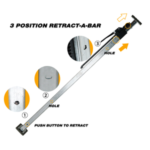 Heavy Duty 3-Position Retract-A-Bar Steel Load Lock Jack Cargo Bar para accesorios de camiones - Product Image 5