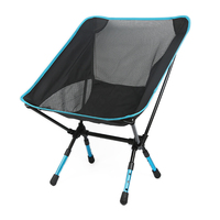 Nouvelle Arrivée Chaise Lune Pliante Portable Bleue Durable à Hauteur Réglable pour Camping et Plage, Design Moderne en Tissu Oxford