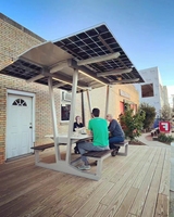 Prix table et banc de charge solaire pique-nique banc à énergie solaire siège solaire intelligent avec panneau un