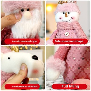 Decoración Navideña Bestwish, Muñeco Rosa de Santa Claus, Muñeco de Nieve, Muñeco de Alce, Regalo de Nochebuena para Niños, Muñeco para Ventana, Venta al por Mayor - Product Image 4