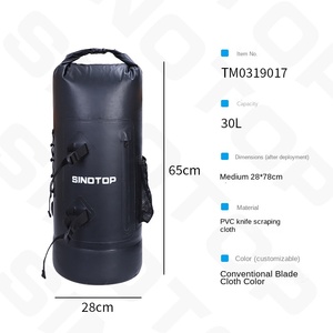 Nhà máy tùy chỉnh ngoài trời không thấm nước Ba lô & xô Túi 30L hình thùng PVC cho leo núi bơi & Seaside sử dụng - Product Image 2