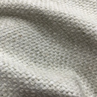 Tissu tissé style lin 7% laine 93% polyester 390 GSM, résistant aux plis, textile uni pour rideaux, oreillers, nappes