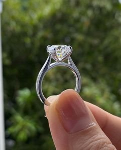 Bijoux fins 10K 14K 18K or HPHT CVD 1ct rond brillant coupe laboratoire cultivé diamant laboratoire diamant bague de mariage bague de fiançailles - Product Image 4