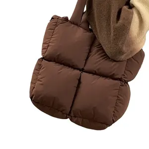 Sympathie-Tasche tragbar modisch individuell leichtgewicht weiche Baumwolle gepolstert gesteppt Luftpolsterbeutel gepolsterte Schultertaschen für Damen