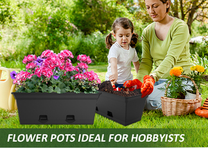Balcony Porch Rectangle Window <strong>Box</strong> Grow Pot PP <strong>Plastic</strong> Fruits Vegetable Planting <strong>Box</strong> Herbs Seedling <strong>Planter</strong> - Product Image 2
