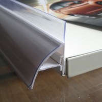 Porte-étiquettes en plastique pet avec déflecteur, profil en extrusion de PVC, affichage de prix, porte-étiquette pour étagère de supermarché