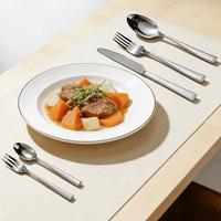 Ensemble de couverts en acier inoxydable 18/10, ensemble de couverts haut de gamme, couverts en acier inoxydable, couverts de mariage pour hôtel, restaurant