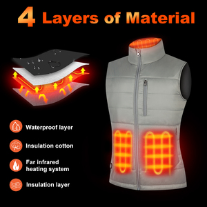 Premium Women Men Winter Thermal Vest USB Smart Heated Suit Quilted <strong>Sleeves</strong> Jacket Padded <strong>Gilet</strong> Warming Heated Vest - Product Image 2