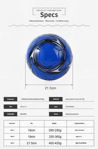 Ballons de football taille 5 en cuir PU de haute qualité pour clubs, vente en gros d'usine, en vrac, enroulés en nylon, haute performance - Product Image 3