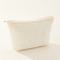 Personnalisé Nouveau Pas Cher Femmes Hiver Rose En Peluche Mignon Puffy Fluffy Maquillage Cosmétique Sac De Rangement Couleur Voyage Trousse À Crayon Porte-Monnaie