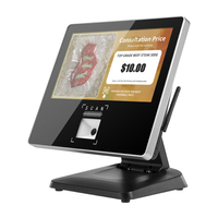 Sistem POS All-in-One Retail Mesin Kasir 11,6 Inci untuk Restoran, Pemeriksa Harga, Intel I3 I5, Wi-Fi 6, RAM 128GB