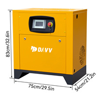 Compresseur d'air à vis stationnaire PM VSD 7,5 CV (5,5 kW) 150 PSI 600 L, électrique rotatif robuste avec pompe, série DMC