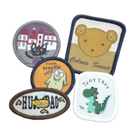 Parches Bordados de Animales de Dibujos Animados para Niños, Personalizados al por Mayor, con Certificación CE, de Oso, Zorro y Dinosaurio, con Logotipo Personalizado