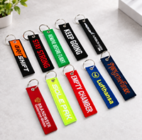 Porte-clés tissé personnalisé à faible MOQ, avec motif 'Décollage avant le vol', pour club automobile