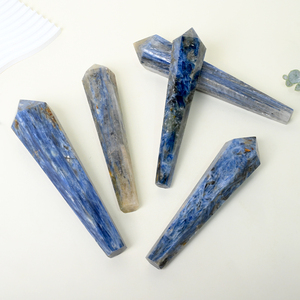 คริสตัลคิยาไนต์สีน้ำเงินทรงหกเหลี่ยมขัดเงาคุณภาพสูงขายส่ง สำหรับการบำบัดและตกแต่ง - Product Image 5