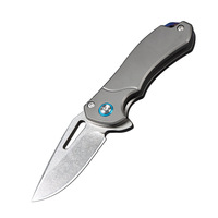Mini couteau de poche pliant en alliage de titane en acier D2 avec lame en acier inoxydable pour le camping en plein air et l'auto-défense en stock