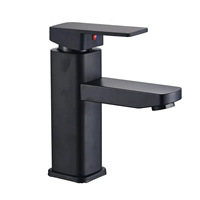 Robinet mélangeur moderne en acier inoxydable noir et argent, à cartouche céramique, monotrou, pour montage sur plan, eau chaude et froide, personnalisé OEM