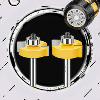 OEM Fraise à faceuse CNC pour le travail du bois, queue de 8 mm, profil en T, à dents en carbure, 2 cannelures, 60HRC, pour fraisage en montée, largeur de coupe 3-16 mm