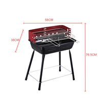 Barbecue au charbon de bois commercial moderne en acier avec finition émaillée en porcelaine pour usage extérieur