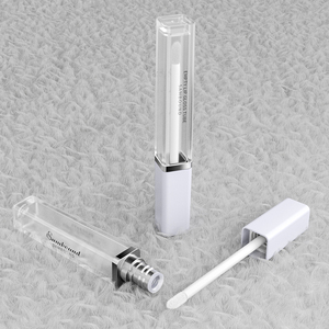 Tubo de brillo de labios vacío transparente contenedor cuadrado moderno personalizado con embalaje de lujo de marca propia tubo de lápiz labial líquido de 6ml - Product Image 2