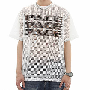 T-shirt de rugby en coton tricoté surdimensionné respirant à motif lettres, coupe carrée, manches courtes, pour homme, 220g, vente en gros - Product Image 4