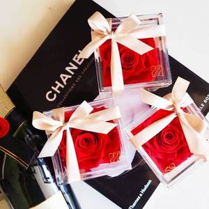 Culinan Low MOQ Custom LOGO Mini 1 Hole <strong>Single</strong> <strong>Rose</strong> <strong>Acrylic</strong> <strong>Box</strong> - Product Image 1