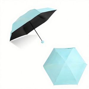 Paraguas de Bolsillo Plegable de 5 Secciones con Protección UV, Personalizado, Portátil, de Doble Uso, Mini Paraguas Cápsula para Mujer - Product Image 3