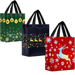 2-pack duurzame, niet-geweven cadeauzakjes van 33 cm met handgrepen, herbruikbaar, inclusief tissuepapierkaartjes voor mannen, jongens & kinderen - Product Image 3