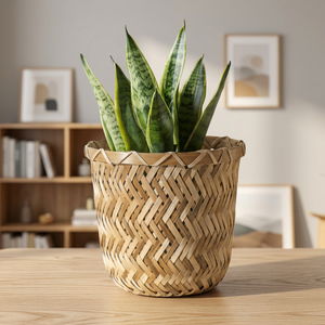 Jardinière d'intérieur en bambou naturel durable et écologique - Product Image 2