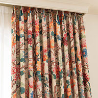 Cortinas Opacas con Diseño Floral y de Aves, Estilo Vintage, Múltiples Opciones de Montaje para Dormitorio y Sala de Estar