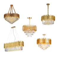 Luminaire suspendu en cristal de Style moderne, luminaire décoratif d'intérieur, idéal pour un salon ou un mariage